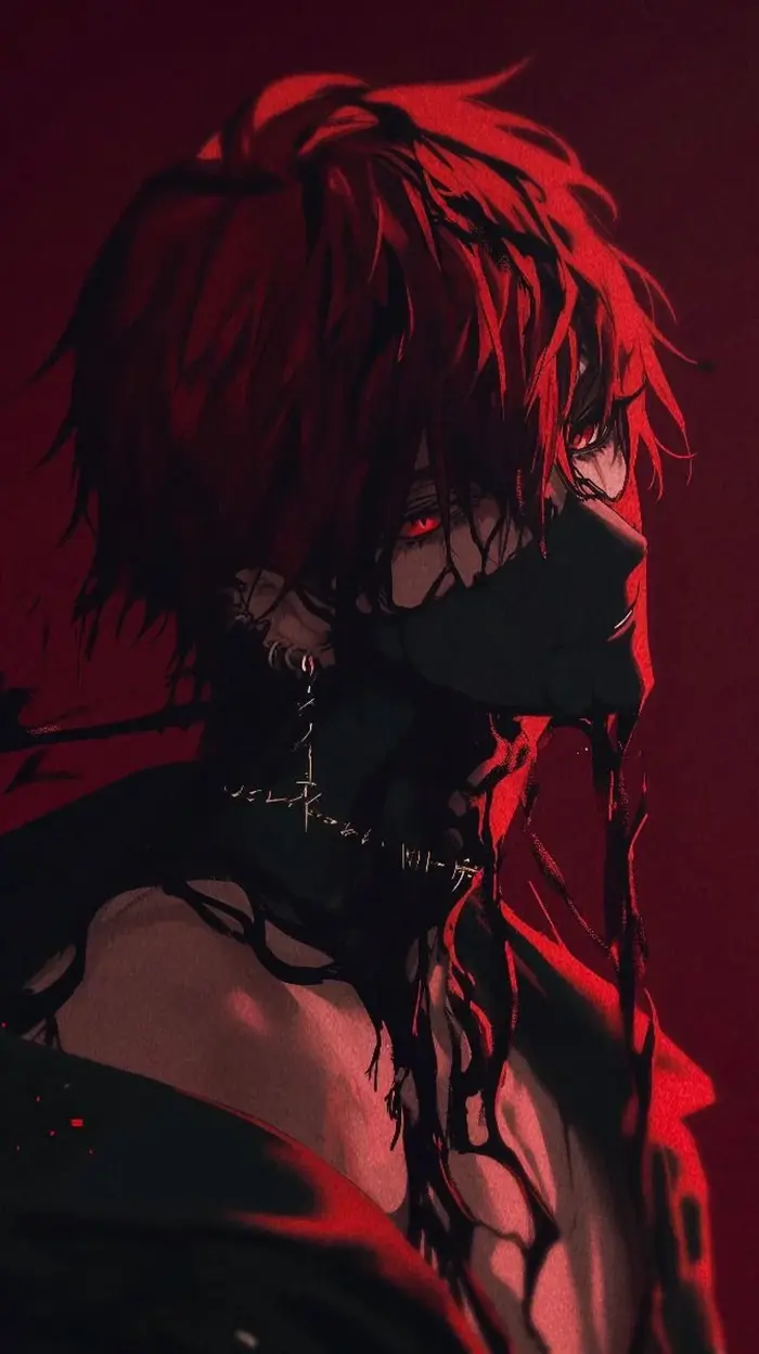 Ảnh anime nam ác quỷ quyền lực với ánh mắt băng giá