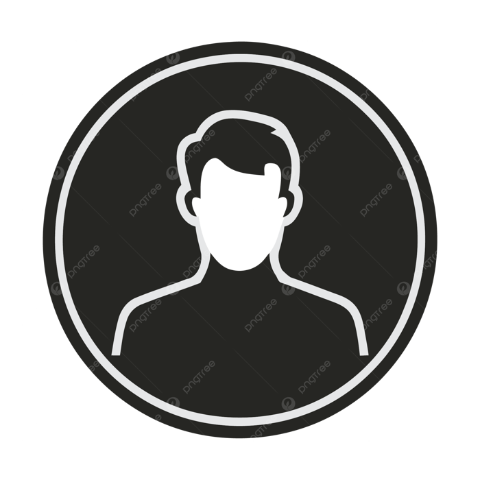 Hình ảnh Biểu Tượng Vector Avatar Biểu Tượng Vòng Tròn Màu đen Trắng PNG ,  Một Biểu Tượng Người ủng Hộ Màu đen đơn Giản Trên Nền Trắng, Không Có Bóng  Tối,