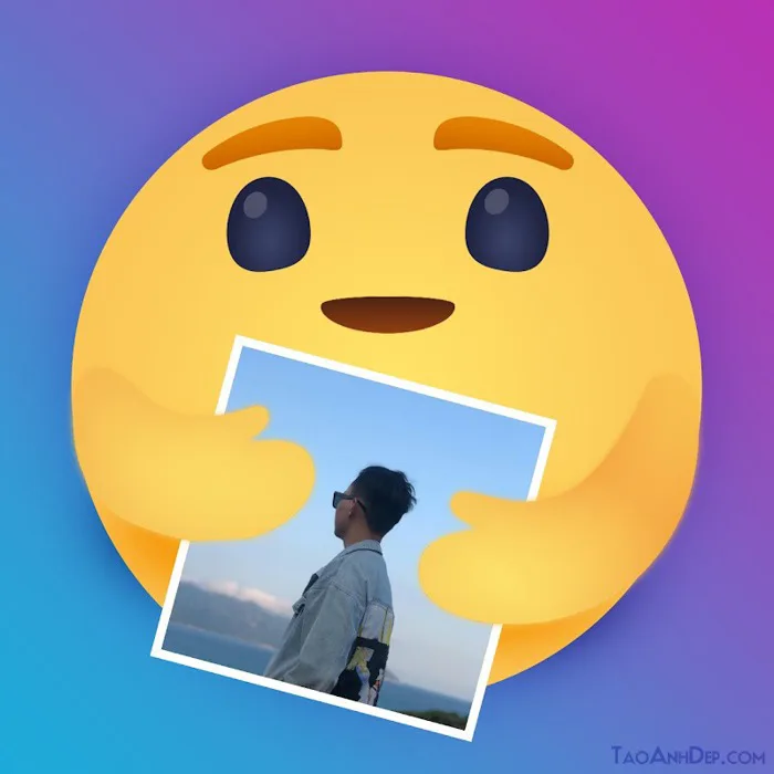 Tạo icon Thương Thương facebook đang ôm ảnh bạn
