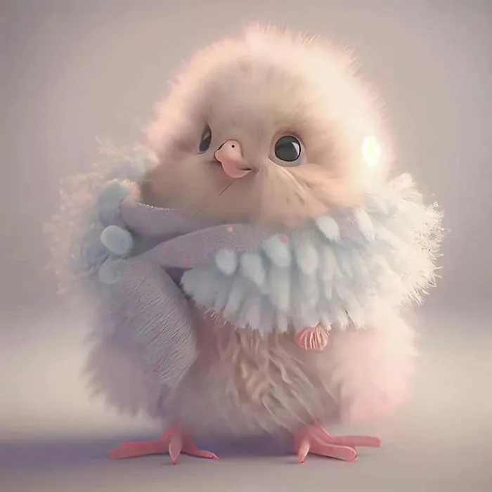 Adorable Baby Bird with Blue and Pink Feathers | Animal wallpaper cute,  Cute pink animals cartoon,