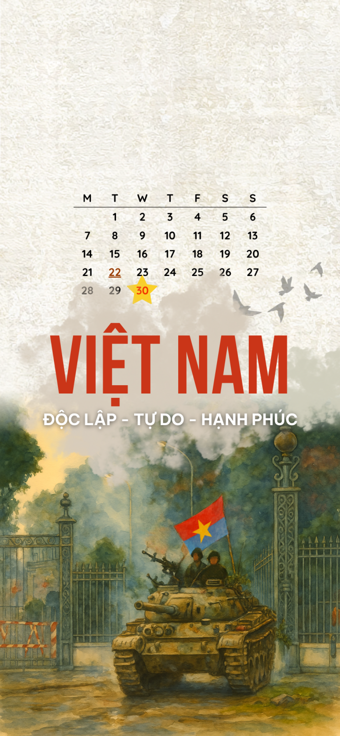 Bộ ảnh nền điện thoại 30/4 đẹp, đậm khí chất Việt - Tải miễn phí ngay
