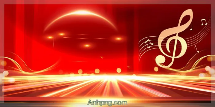 Hình nền sân khấu đỏ phối nốt nhạc và ánh sáng vàng, phù hợp dùng  Powerpoint - Anhpng.com - Kho Tài Nguyên Thiết Kế: Ảnh Png, Vector, Corel,  Ai, Psd