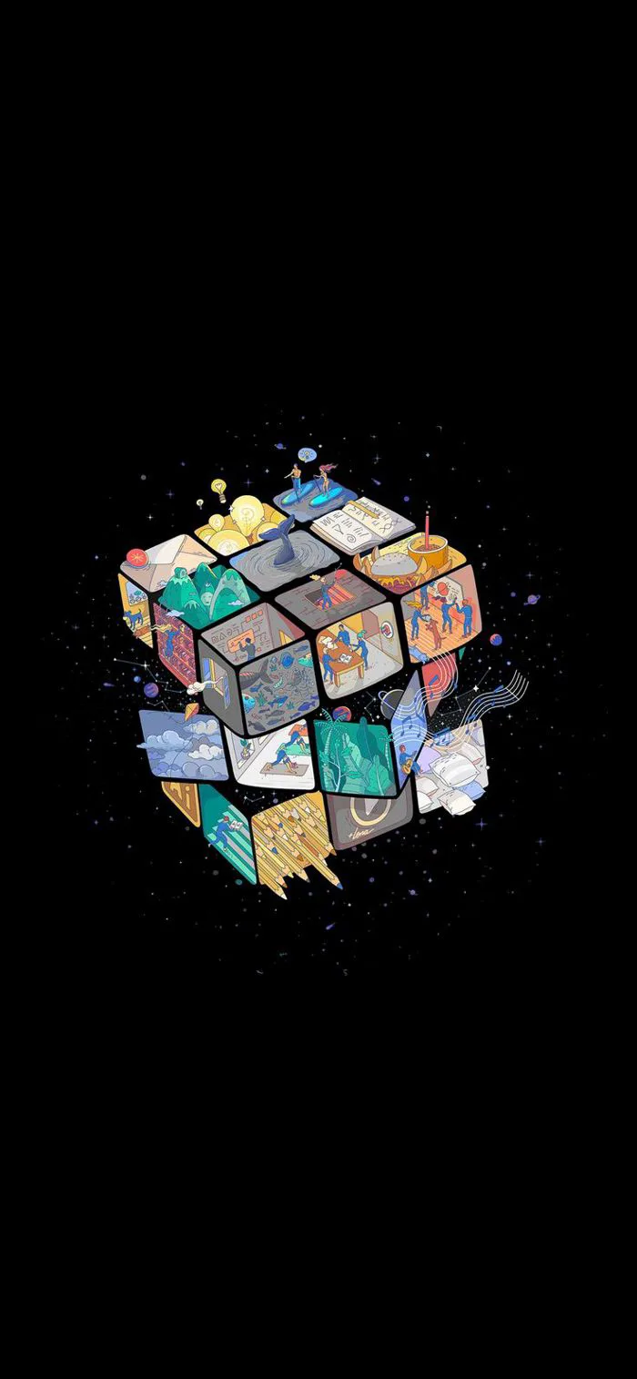 Khối rubik của cuộc đời - Hình nền iPhone X / iPhone 11