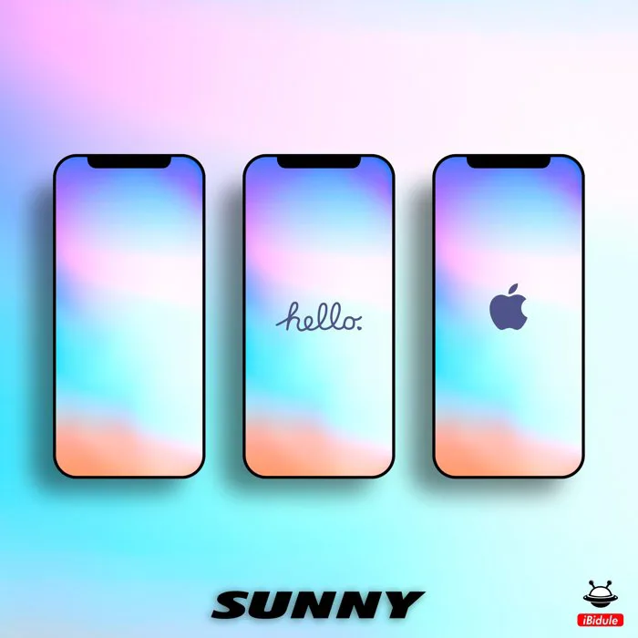 Colorful gradient Apple logo wallpapers for iPhone