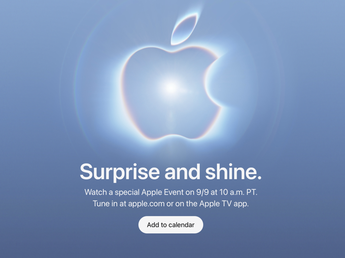 Apple 'Surprise and Shine' event wallpaper for iPhone and Mac