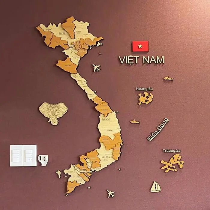 Bản đồ Việt Nam 3D - Gach New Concept