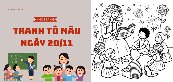 Tải Ngay 99+ Mẫu Tranh Tô Màu Ngày 20/11 Đẹp Và Ý Nghĩa Dành Tặng Thầy Cô