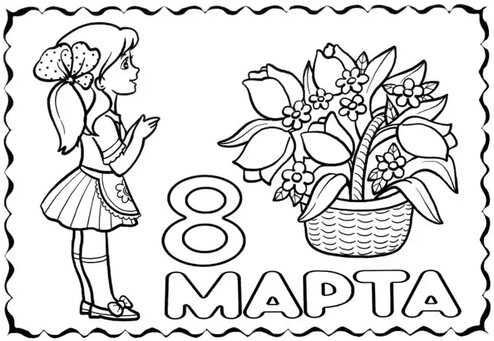 Tranh tô màu 8/3 đẹp giúp bé thể hiện tình cảm mẹ yêu