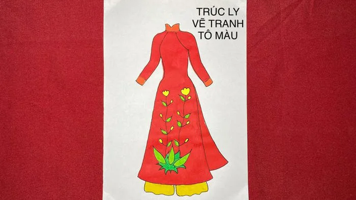 VẼ TRANG PHỤC ÁO DÀI TRUYỀN THỐNG VIỆT NAM | Vẽ trang phục yêu thích