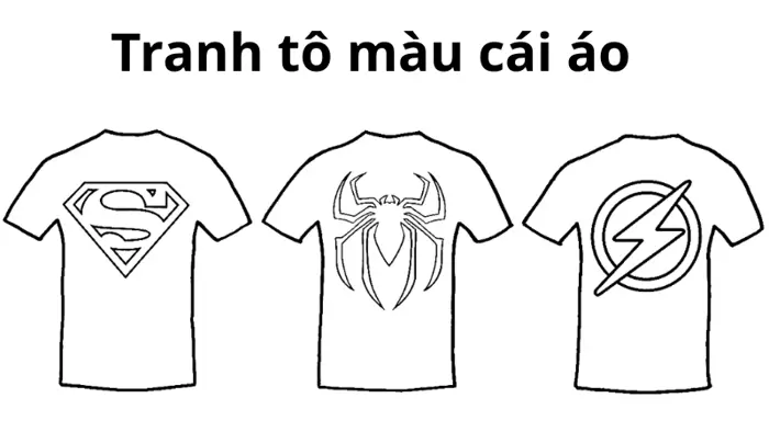Bộ sưu tập tranh tô màu cái áo đơn giản cho trẻ em