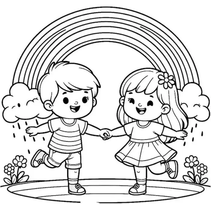 Tranh tô màu bạn trai bạn gái đẹp dễ thương cho mọi lứa tuổi