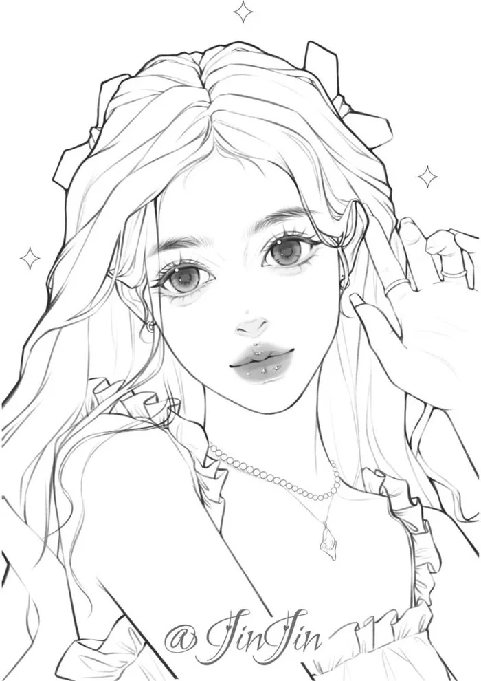 Tô màu blackpink | Sách tô màu cho người lớn, Hình tô màu, Hình vẽ tóc
