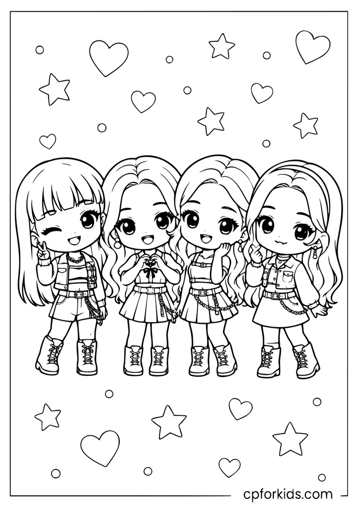BLACKPINK Coloring Pages — 24 Free Printable PDFs