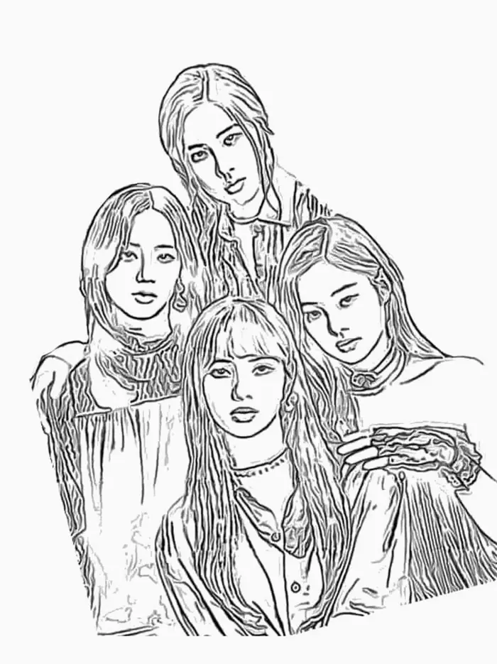 Tuyển tập 83 mẫu tranh tô màu Blackpink cực xinh xắn cho bé