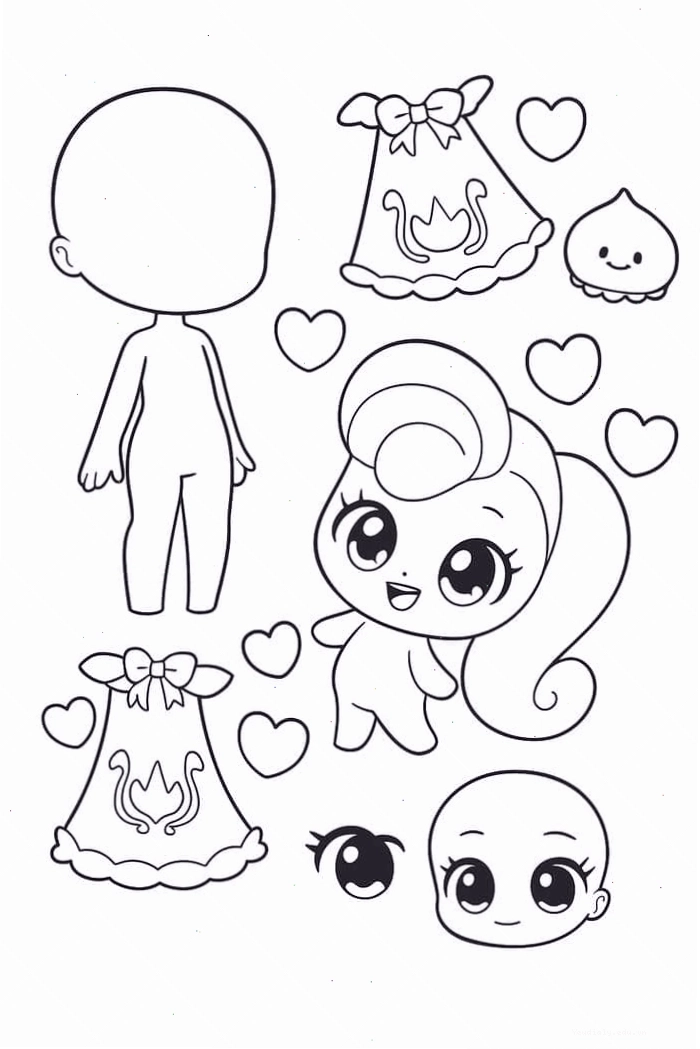 Tranh Tô Màu Pinterest Paper Doll Búp Bê Giấy Chibi: Thế Giới Sáng Tạo Cho  Bé