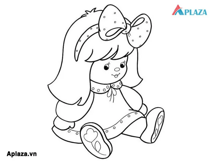 Bộ tranh tô màu Búp Bê dễ thương, đáng yêu nhất cho bé