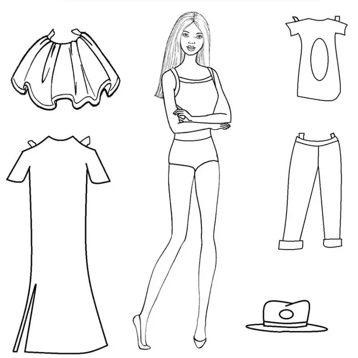 Bộ sưu tập tranh tô màu búp bê giấy đẹp dễ thương nhất