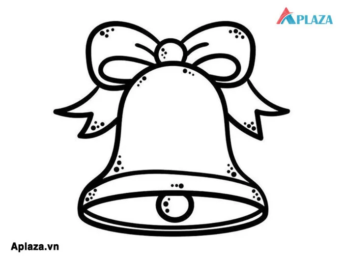 Bộ sưu tập 30+ tranh tô màu chuông Noel đơn giản cho bé