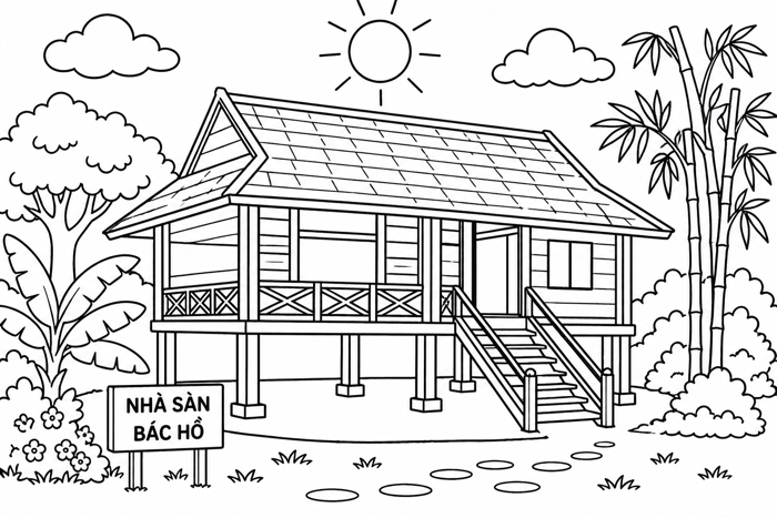 Tranh tô màu Bác Hồ