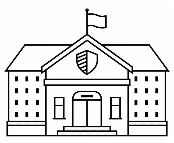 Bộ sưu tập tranh tô màu trường học giúp bé học tốt hơn