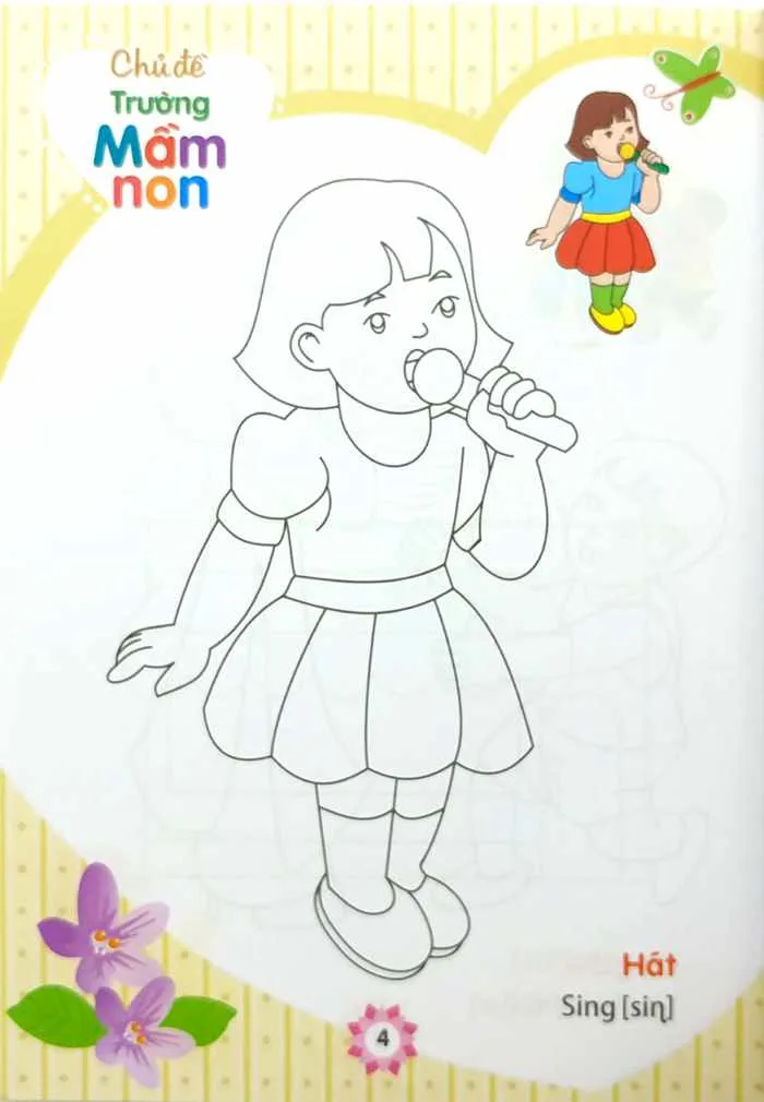 Tập Tô Màu Nhà Trẻ - Chủ Đề Trường Mầm Non
