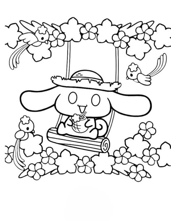 100+ bộ tranh tô màu cinnamoroll cho bé đẹp, dễ tô được trẻ yêu thích