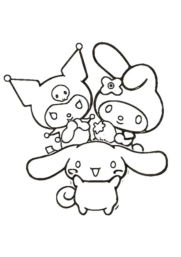 Tranh tô màu Cinnamoroll cực xinh giúp bé thư giãn mỗi ngày