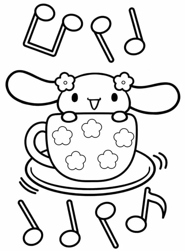 Tô màu Cinnamoroll Xinh Xắn - Trang Tô Màu Cho Bé
