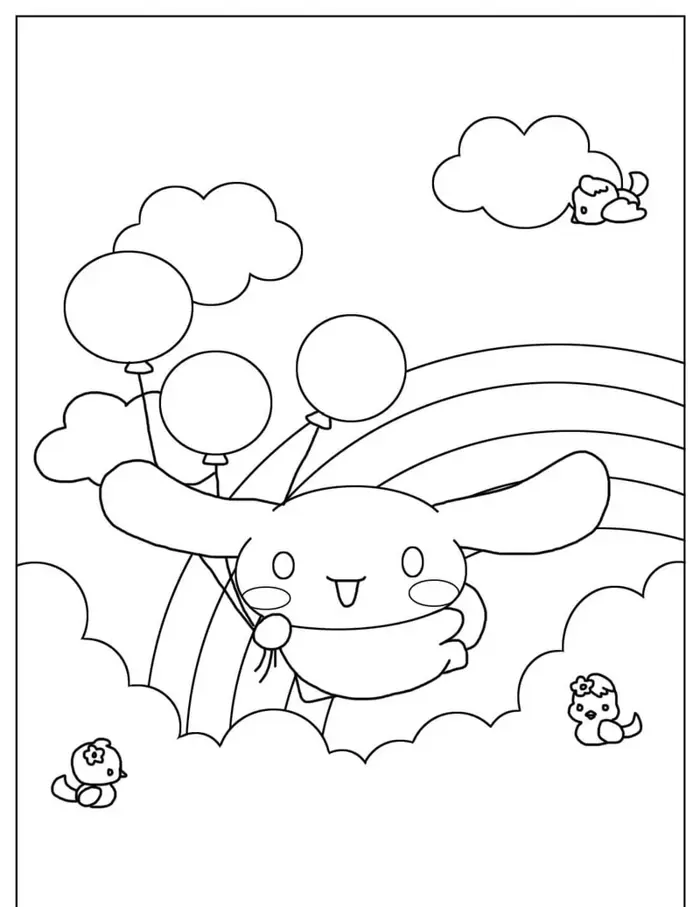 95+ mẫu tranh tô màu Cinnamoroll siêu đáng yêu cho bé