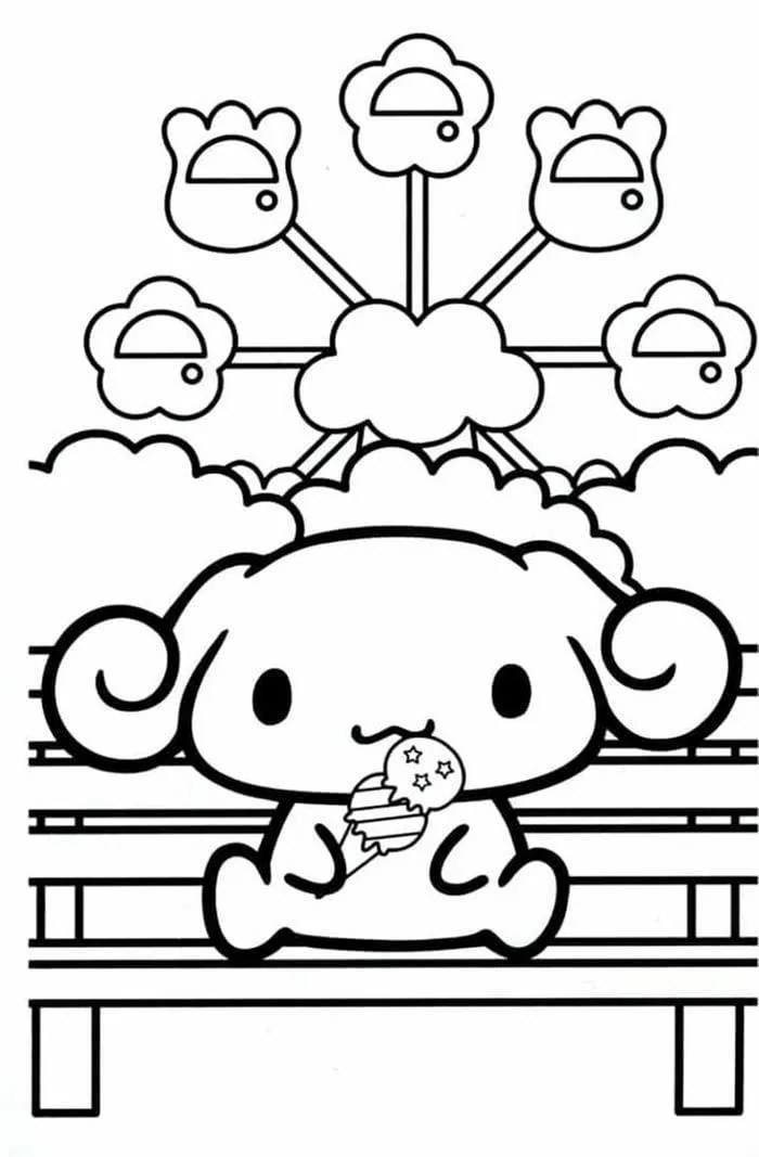 100+ bộ tranh tô màu cinnamoroll cho bé đẹp, dễ tô được trẻ yêu thích