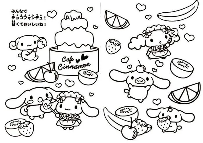 100+ bộ tranh tô màu cinnamoroll cho bé đẹp, dễ tô được trẻ yêu thích