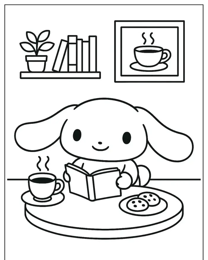 95+ mẫu tranh tô màu Cinnamoroll siêu đáng yêu cho bé
