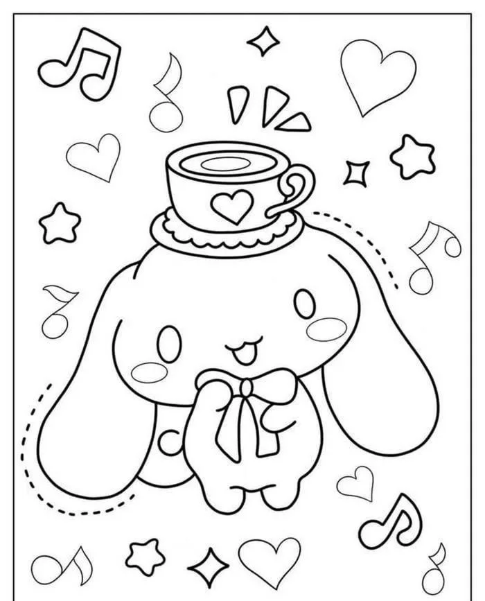 Tranh tô màu Cinnamoroll: Mẫu đẹp, dễ tô cho bé mọi độ tuổi