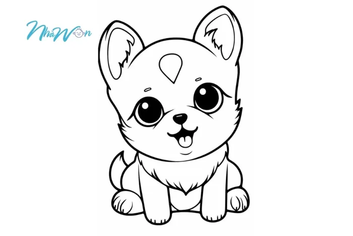 Bộ sưu tập hình ảnh con chó cho trẻ tô màu thú vị và sáng tạo