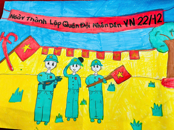 LIÊN ĐỘI TRƯỜNG TIỂU HỌC PHÚC TRẠCH TỔ CHỨC VẼ TRANH VỚI CHỦ ĐỀ: “CHÚ BỘ  ĐỘI CỤ HỒ” NHẰM CHÀO MỪNG ...