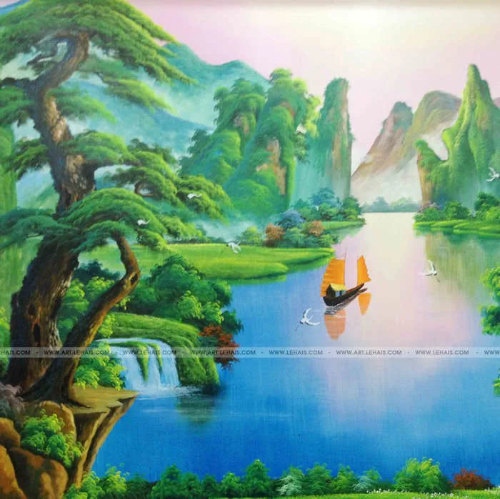 Vẽ tranh tường 3D phong cảnh gia đình tại Sơn Tây, Hà Nội - TT88LHAR