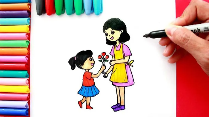 10+ Cách vẽ tranh 8/3 đơn giản và ý nghĩa nhất cho bé