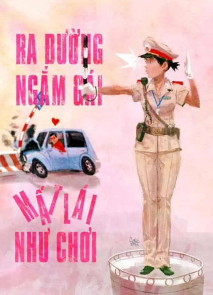 Tranh vẽ an toàn giao thông của họa sĩ - Thông điệp sâu sắc