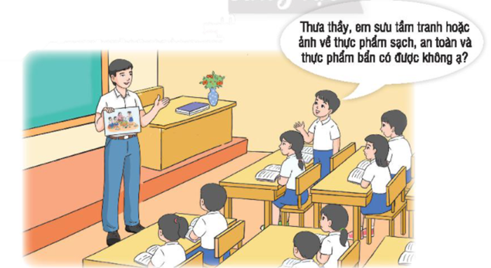 Nghe hướng dẫn sưu tầm tranh ảnh về vệ sinh an toàn thực phẩm 1. Ghi
