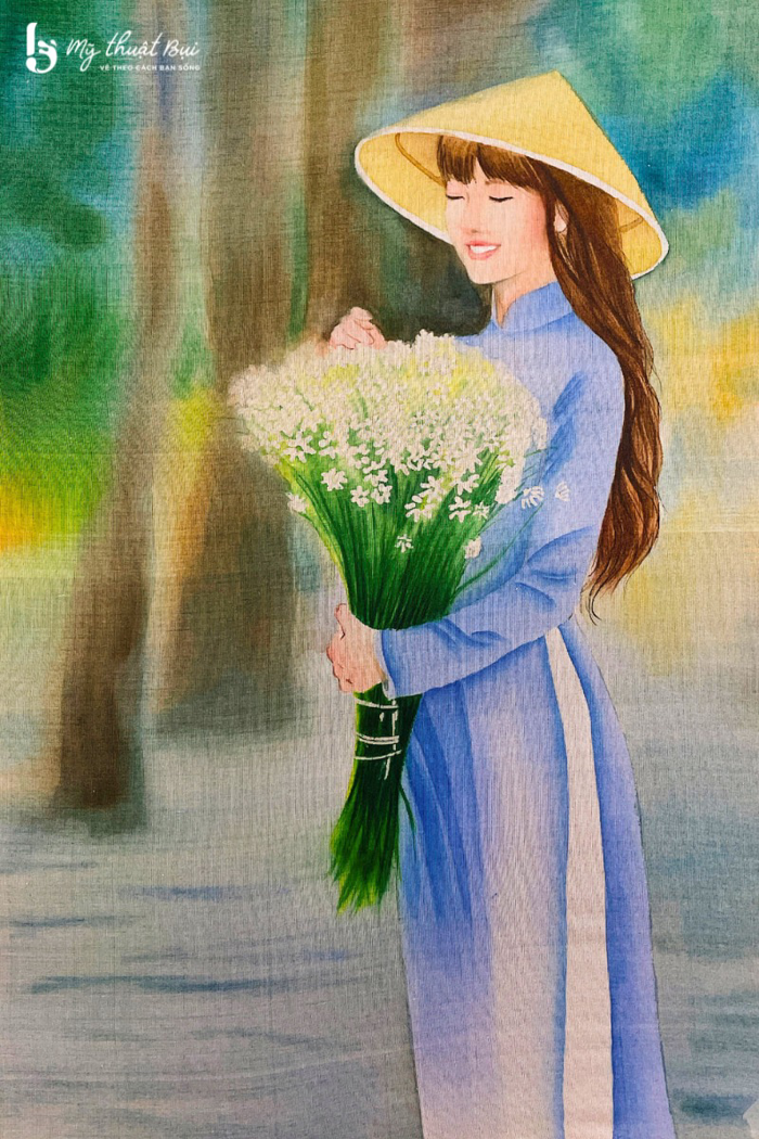 Hướng dẫn vẽ áo dài Việt Nam cổ điển, cách tân - Mỹ Thuật Bụi