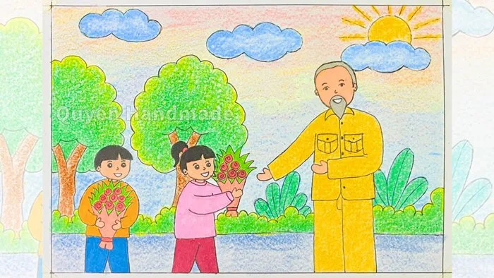 Vẽ Bác Hồ và thiếu nhi | Vẽ tranh Bác Hồ với thiếu nhi | Vẽ tranh Bác Hồ thiếu nhi đơn giản Vẽ Bác Hồ và thiếu nhi | Vẽ tranh Bác Hồ với thiếu nhi | Vẽ tranh Bác Hồ thiếu nhi đơn giản