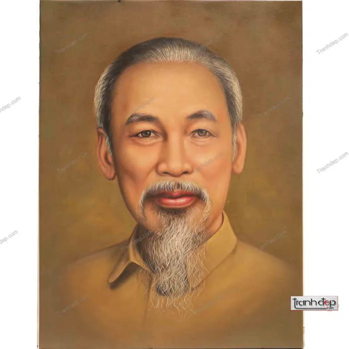 Tranh Sơn Dầu Vẽ Bác Hồ 02 Tranh Sơn Dầu Vẽ Bác Hồ 02