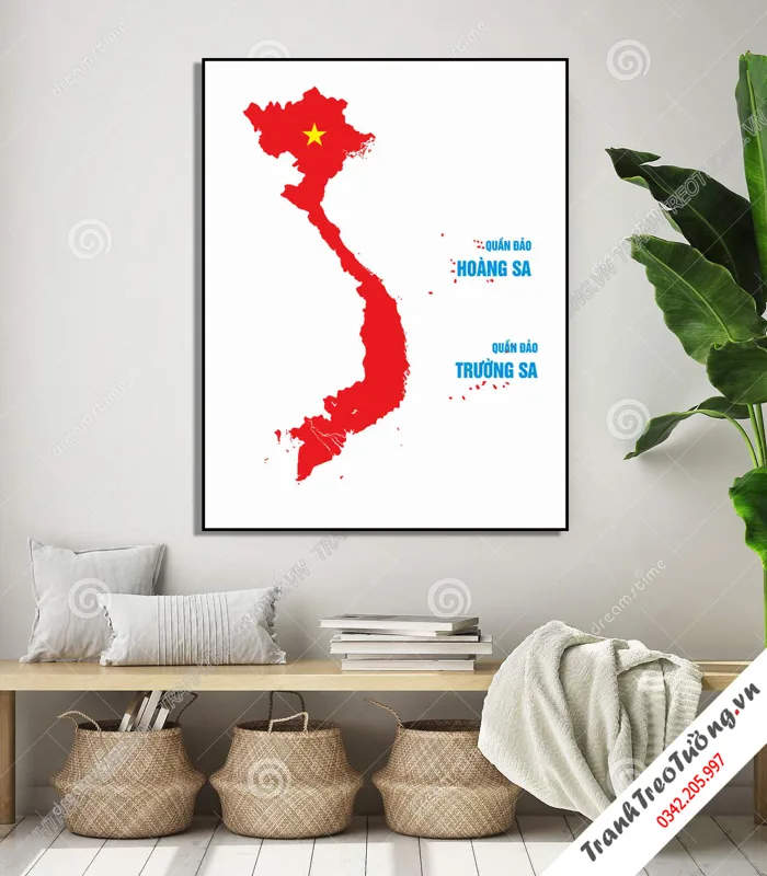 Tranh bản đồ việt nam M2
