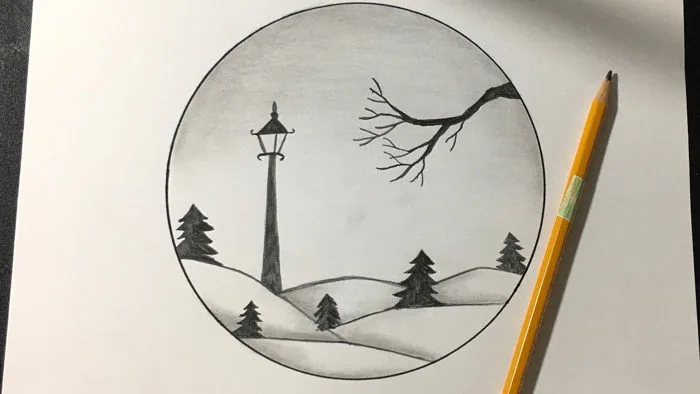Vẽ Tranh Phong Cảnh Bằng Bút Chì | How to draw scenery with pencil