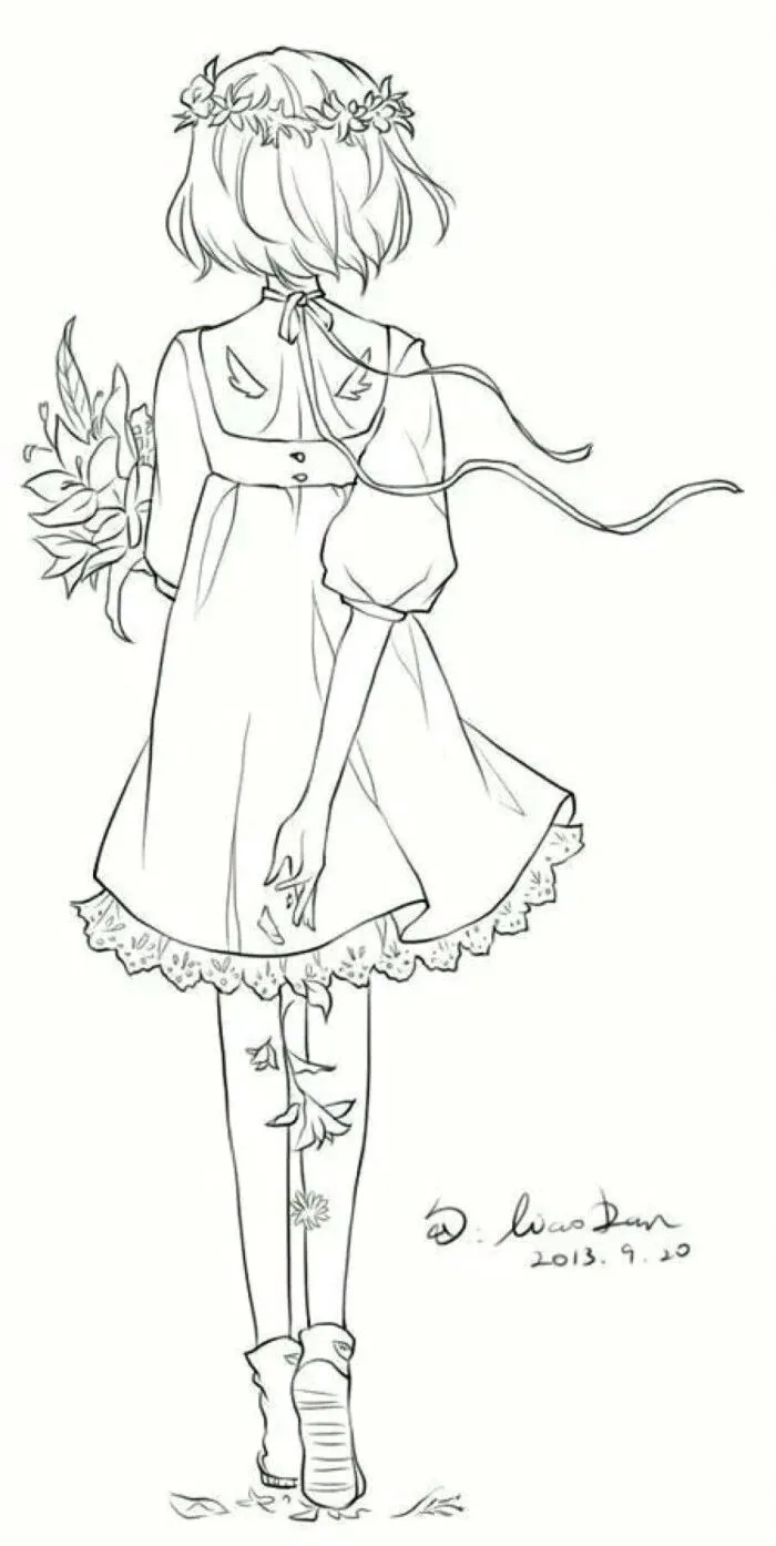 Elegant Anime Line Art Sculpture | Kiến thức vẽ, Nghệ thuật flash, Ảnh chì  màu