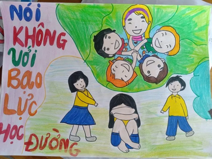 VẼ TRANH PHÒNG CHỐNG BẠO LỰC HỌC ĐƯỜNG