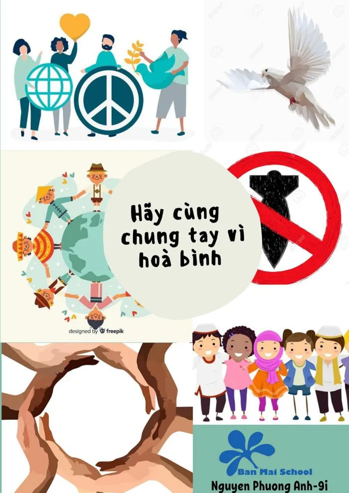 BMSERS LÀM POSTER ẤN TƯỢNG VỀ THÔNG ĐIỆP HOÀ BÌNH - Ban Mai School