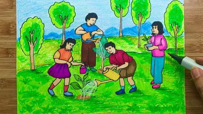 Cách vẽ tranh bảo vệ môi trường -100+ mẫu tranh đẹp, ý nghĩa nhất