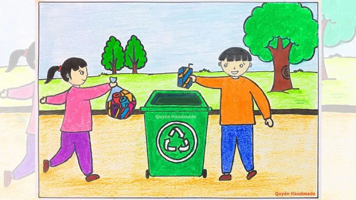 Vẽ tranh bảo vệ môi trường | Vẽ bảo vệ môi trường xung quanh em