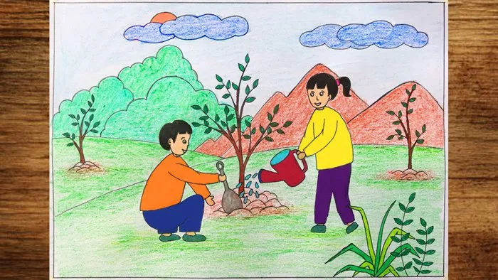 Cách vẽ tranh bảo vệ môi trường -100+ mẫu tranh đẹp, ý nghĩa nhất